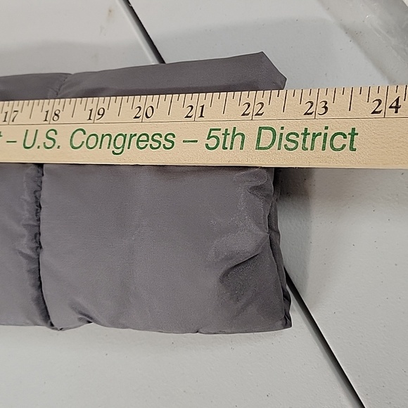 New York & Company Winter Jacket Gray Zip Front Pillow Collar No Belt - Picture 8 of 9